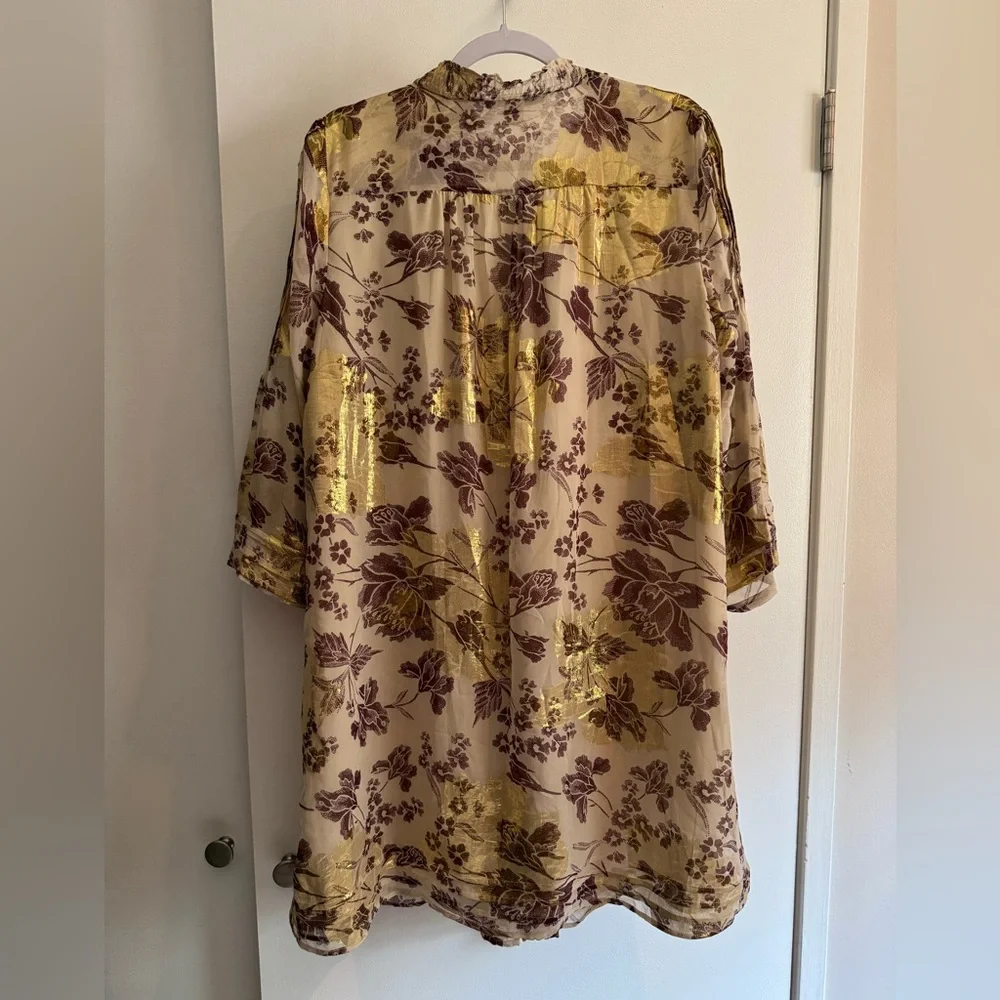 Diane Von Furstenberg Layla Gold Leaf Dress - Picture 8 of 11